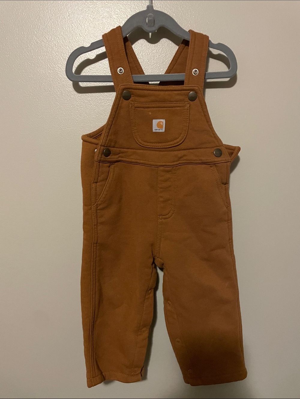 Carhartt Toddler Tan-Brown Duck Overalls
